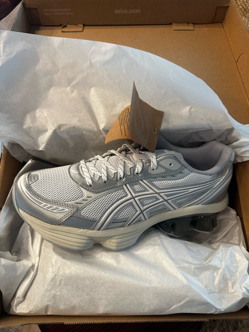 Asics Silver Gray Athletic Running Shoes